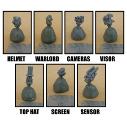 various head options.